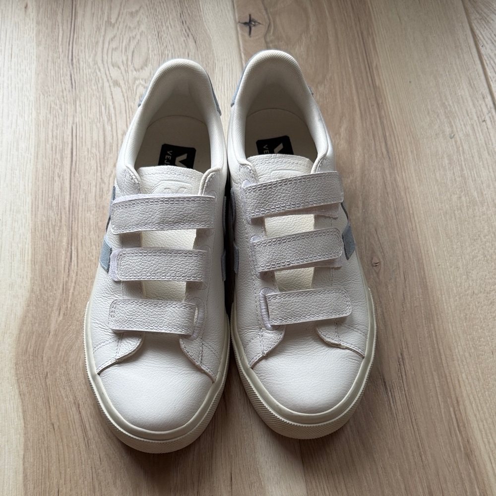 Women’s White Velcro Veja Sneakers